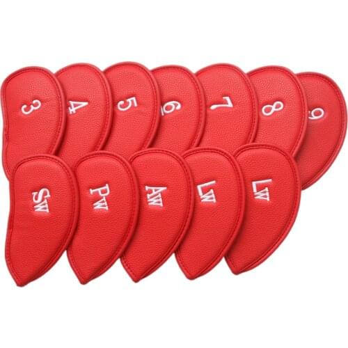 12pcs Golf Club Head Cover Wedge Iron Protective Wedge Durable Water Resistant Material