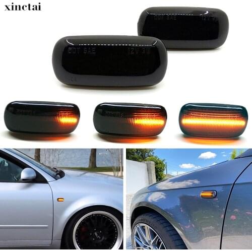 2PCS Dynamic LED Side Marker Light Turn Signal Sequential Blinker Lamp For Audi A3 S3 8P A4 RS4 S4 B6 B7 B8 A6 S6 RS6 C5 C7
