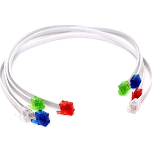 2PCS/lot DIY 6 Core 6P6C Jumper Cable Colorful RJ12 Connector Plug NXT EV3 Robot Toy Data Cable