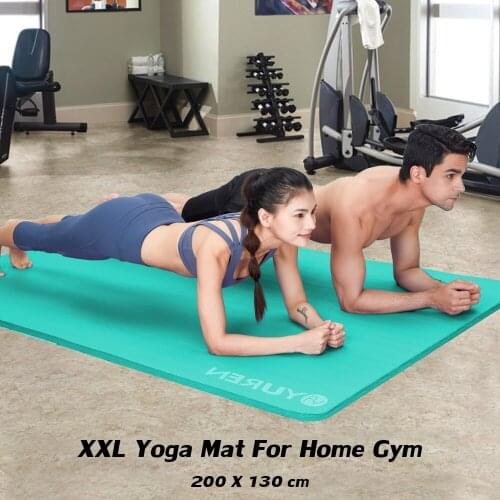200*120cm Large Yoga Mat Anti-Slip 10mm Thick Soft Home Exercise Mat Fitness Gymnastics Pilates Kid Play Mat Portable Cushion