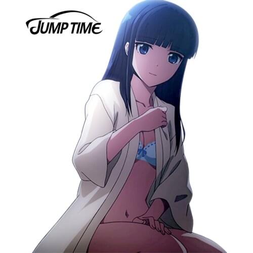 JumpTime 13cm x 10cm Anime Mahouka Koukou no Rettousei Lovely Girls Shiba Miyuki Decals Car Rally 3D Car Stickers Waterproof