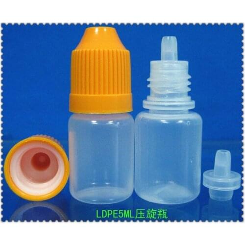5ml squeezable bottle eye drops children safty cap 3000pcs/lot free shipping