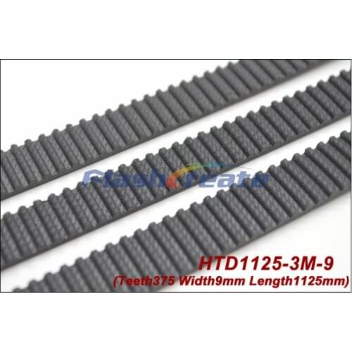5pcs HTD3M belt 1125 3M 9 length 1125mm width 9mm 375 teeth 3M timing belt rubber closed-loop belt 1125-3M S3M Belt