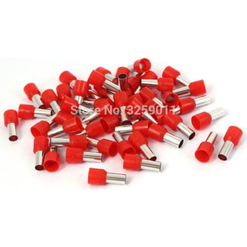 50PCS E16-12 Electrical Crimp tubular Pre-Insulating Terminal Block Wire Connector Cable Cord End Ferrule E16-12 AWG 5 16.0mm