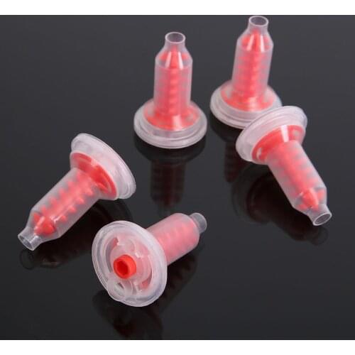 50pcs Dental Dynamic Mixing Tips Dental Impression Material for Imprinting Machine Fits Pentamix Mixing Machine Yellow 5:1