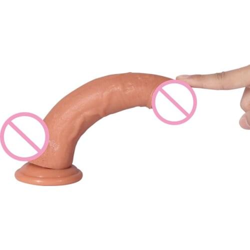 8.26 Inch Wand Suction Cup Penis Large Size Dildo Skin Friendly Sex Toys for Women Lovers in Office Double Layer Cock