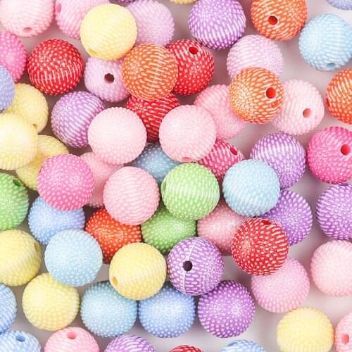 50pcs/lot Acrylic Ball Shaped Beads Wholesale Handmade Necklace Bracelet Beads For DIY Jewelry Making Supplies Findings