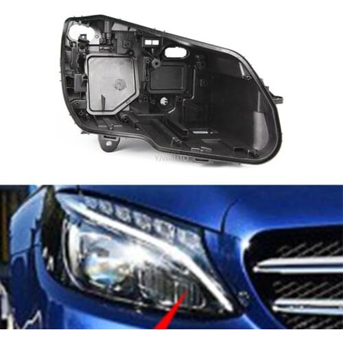 Headlight Base For Mercedes Benz W205 C Class 2015 2016 2017 2018 Headlamp House Car Rear Base Auto Headlight Back Support