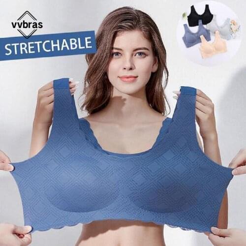 Vvbras Push Up Bra Seamless Underwear Women Top Sexy Bras without Frame Thin Unwired Bralette Brassiere Soft Lingerie Deep V