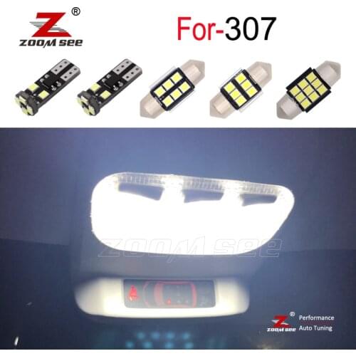 Canbus white blue LED Interior light indoor bulb Kit For Peugeot 307 CC SW