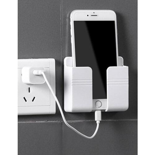 Air Conditioner Storage Case Simple Paste Wall Mounted Organizer Storage Box Remote Control Mobile Phone Plug Holder Container