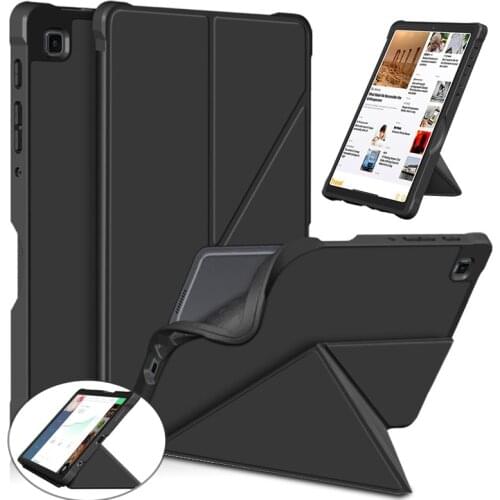 Folded Standing Cover Case For Samsung Galaxy Tab A7 Lite 2021 8.7" SM-T220 SM-T225 Magnetic Funda Capa Silicone Back Shell Capa
