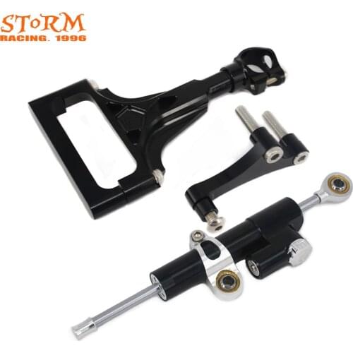 Motorcycle Steering Damper Stabilizer With Mounting Bracket Adapter Set For Kawasaki Z1000 Z750 2003 04 2005 2006 2007 2008 2009