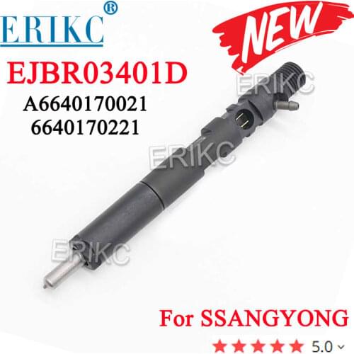 A6640170022 ERIKC EJBR03401D Diesel Common Rail Injector A6640170021 EJB R03401D for SSANGYONG Actyon 200 2.0L Kyron 2.0L D20DT
