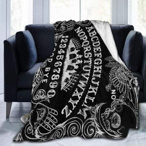 Ouija Board Schwarz Ultra-Weiche Fleece Decke Flanell Samt Plüsch Decke