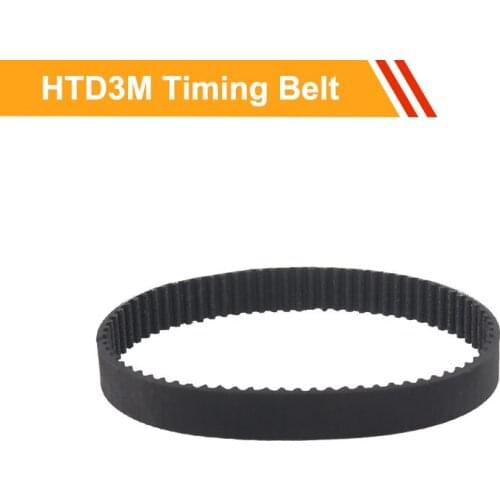 HTD3M Closed loop Rubber Transmission Belt Length 207/210/213/231/234/237mm Gear Belt 10/15mm Belt Width Toothed Belt
