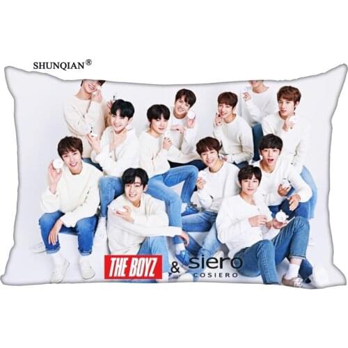 Korean Pop THE BOYZ Rectangle Pillowcase Zipper Wedding Custom Pillow Case 40X60cm,50X75cm(two sides)Pillow Cover
