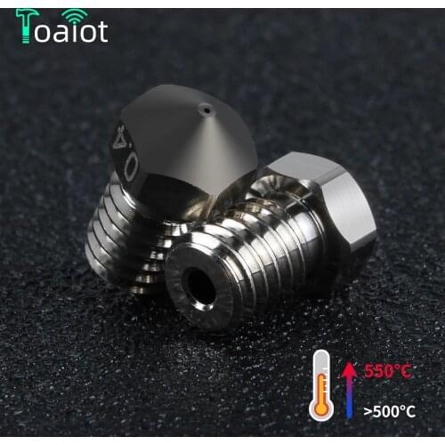 Toaiot Copper Nozzle Durable Non-stick High Performance 1.75mm Filament 0.4mm Nozzle For E3D V6 i3 3D Printer Hotend M6 Thread