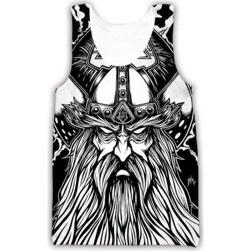 Tessffel Viking God Symbol Tattoo Warriors 3DPrint Men/Women streetwear Summer Casual Funny Harajuku Sleeveless TankTop Vest S-2