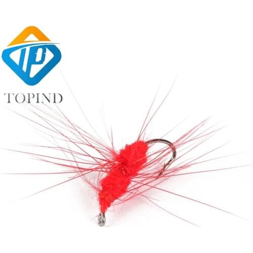 5sets 40pcs DIY fly bait Insect ant Baits Trout Salmon Fishing Lure Fly Hooks Set with Box Black/red free TOPIND Fishhook Tackle