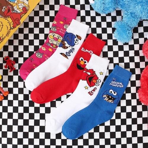 Women Middle Tube Cotton Socks Funny Cute Animals Cartoon Anime Casual Personality Fashion Breathable Trend Socks Female
