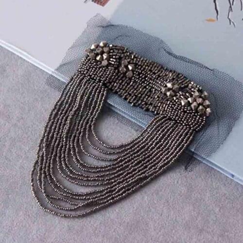 One piece breastpin tassels shoulder board mark knot Epaulet patch metal patches badges applique patch for clothing EQ-2561