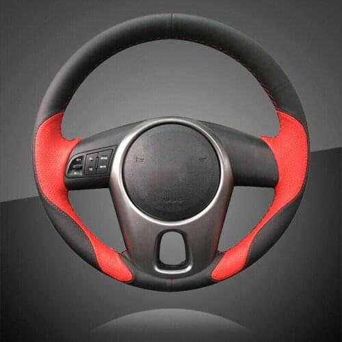 Car Hand Stitched Auto Braid On The Steering Wheel Cover for Kia Forte 2009-2014