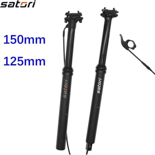 Satori height adjustable seatpost dropper 150mm seat post bike MTB Internal external cable routing 30.9mm 31.6mm remote control