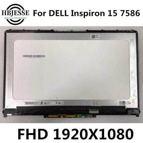 15.6 Inch 0K1MP9 B156HAN02.3 Assembly for Dell Inspiron 15 7586 Laptop LCD Panel Touch Screen assembly FHD 1920*1080 with frame