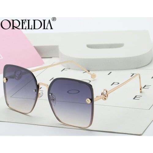 Vintage Oversized Square Sunglasses 2021 Women Men Colorful Lens Sunshade Glasses Lady Luxury Brand Metal Frames Eyewear UV400