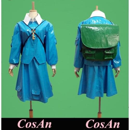 Game Touhou Project Kawashiro Nitori Cosplay Costume Blue Patent Leather Uniform Skirt Unisex Role Play Clothing Custom-Make Any