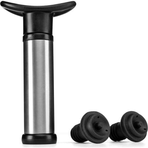 Vacuum Seal Wine Saver Pump Wine Preserver Remove Air with 2 Vacuum Bottle Stoppers