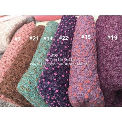 High Stretch Soft Knitted Fabrics DIY Patchwork Dolls Clothes Jacquard Plaid color dots Fabrics, width 175 cm