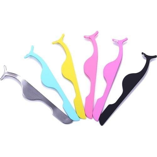 YAPEMAKERLashes Tweezers Colour Eyelash Curler Makeup Tools Stainless Steel Golden Beauty Cosmetics Instrument