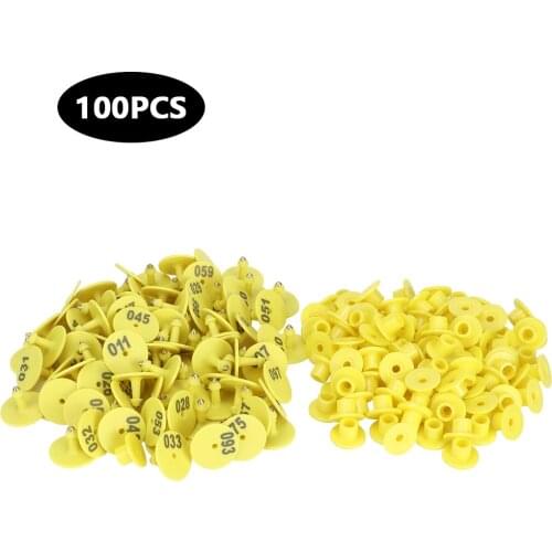 100pcs Livestock Round Number Ear Tag Label Marker Accessory For Pig Sheep Cattle For Sheep Cattle Pigs Foxes And Other Animals