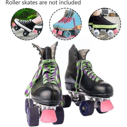 2pcs Roller Skates Toe Stops Rubber Wheels And Brakes Outdoor Front Brake Bearings 4 Wheels New Stop Set Ball Roller Skates Z7N0