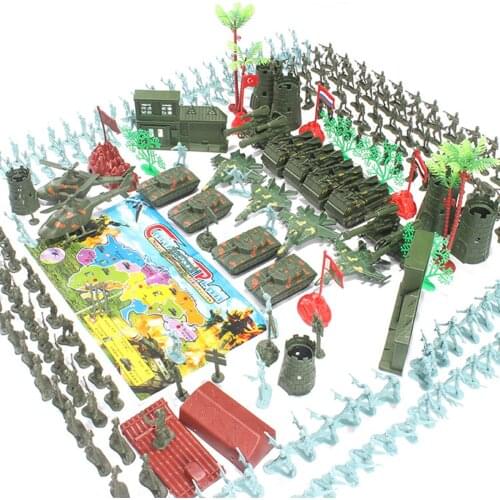 280Pcs 4.5cm Plastic Soldier Figures Model II Army Military Xmas Gift