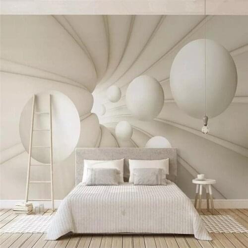 3d stereo abstract space ball TV background wall professional production of high-end mural wallpaper 3D photo wall