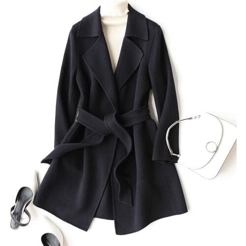 4040 Winter Coat Women Warm Wool Coat Female Autumn Long Womens Cashmere Coats Fashion Jacket Outwear 37033 WYQ3375