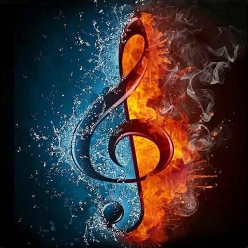 5D Diamond Painting Musical Symbol Handmade DIY Diamond Painting Embroidery Mosaic Cross Embroidery Artist Painting