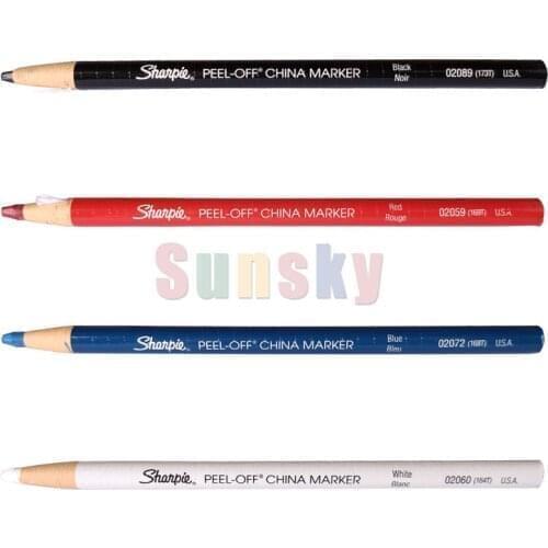 6pc/lot Sharpie Peel-off China Markers, Ceramic Glass Markers,erases Easily and Cleanly with A Damp Cloth 2060 2089 2059 2072