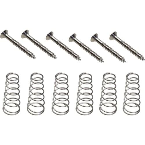 6 Pack GUITAR PICKUP SCREWS SPRINGS For ST ETC Electric Guitar Accessories