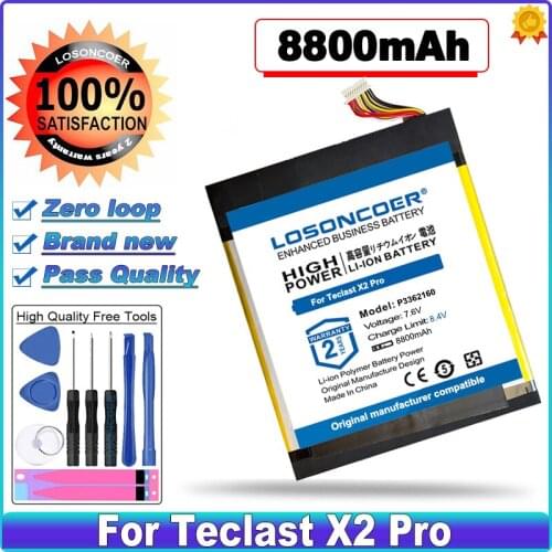 LOSONCOER 8800mAh High Capacity Battery for Teclast X2 Pro Plus Tablet PC New P3362160