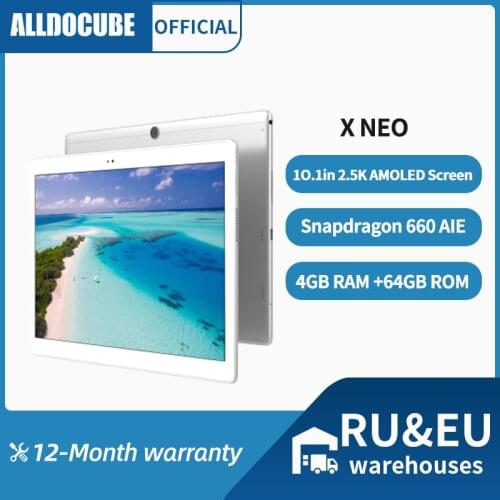 ALLDOCUBE X NEO 10.5 Inch 2.5K 2560*1600 Super AMOLED Screen 6.9mm Ultra Slim Body Tablet PC Android 9.0 4GB RAM 64GB ROM 4Glte