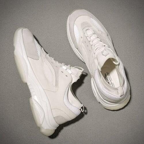 Free DeliverySmall White Shoes Summer 2019 Tidal Shoes Mesh Sports Shoes Mens Shoes