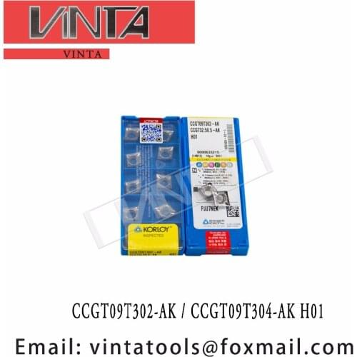 Free shipping high quality CCGT09T302-AK H01 / CCGT09T304-AK H01 cnc carbide turning inserts