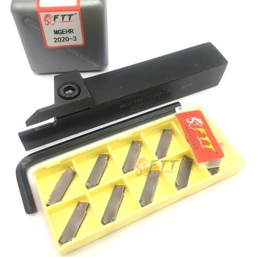 1PC MGEHR2020-3 20mm CNC External Grooving Lathe Tool Holder with 10PCS MGMN300 T FT1125 Carbide Insert blades