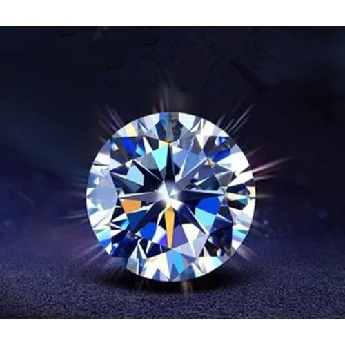 1ct 6.5mm D Color Round Brilliant Cut Loose Moissanite Gemstone, VVS1 Grade Gem Stone With GRA Certificate