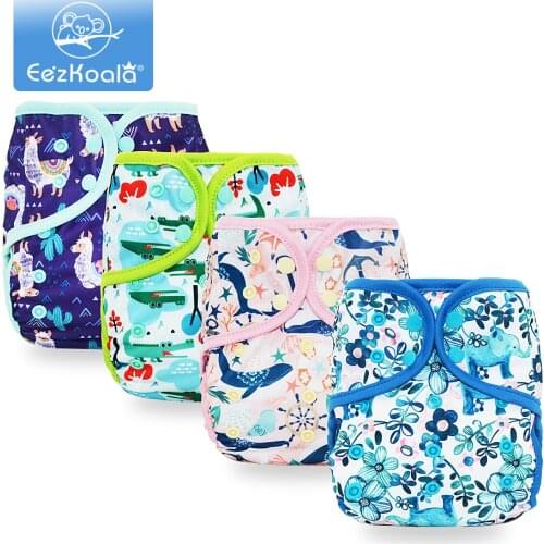 EezKoala Eco-friendly Cloth Diaper Baby Washable Diaper Cover Waterproof Baby Nappies Reusable Adjustable Pocket Diaper
