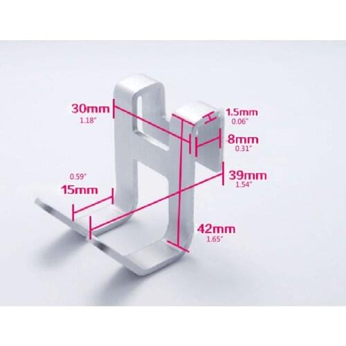 Space Aluminum Metal Shower Frameless Glass Door Hook Free Hole Towel Rack Hanger Key Holder Clothes Bathroom Organizer